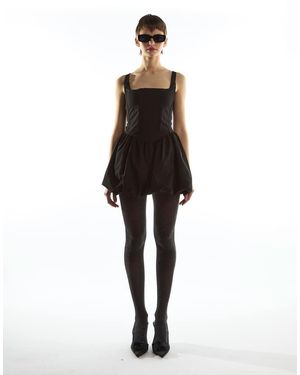 Collective The Label Bubble Hem Corset Mini Dress - Black
