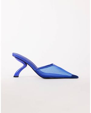 TOPSHOP Alessio spitzer pumps mit eckigem absatz - Blau