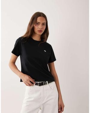Abercrombie & Fitch Camiseta Negra Con Logo Icon Para El Día A Día - Negro