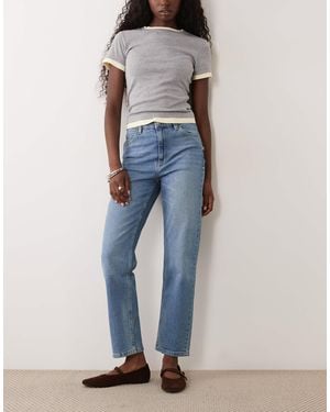 Mango Newmom jean mom décontracté clair - Bleu