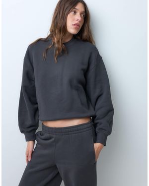 4505 Rest Day 400gsm Heavyweight Cotton Crew Neck Cocoon Sweatshirt - Blue