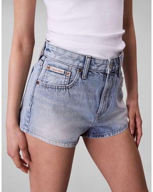 Calvin Klein Denim Hot Trousers - Blue