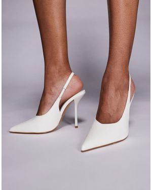 SIMMI Simmi London Bexley Wide Fit Heeled Court Shoe - White