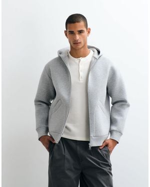 ARKET Cotton Rich Zip Up Hoodie - Gray
