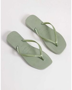 Havaianas Slim Square Toe Flip Flops - Green