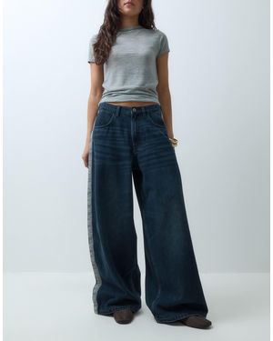 Collusion Baggy-jeans mit niedrigem bund - Blau