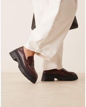 Walk London Mocasines Con Ribete De Antifaz Kate De -Rojo - Neutro