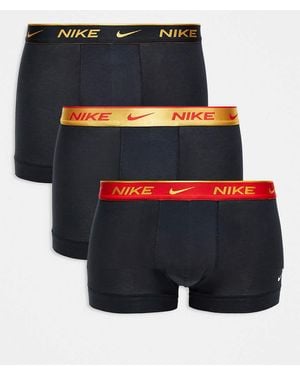 Nike Everyday Cotton Stretch 3 Pack Trunk - Blue