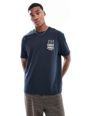 Wrangler – casey jones – schweres vintage-t-shirt - Blau