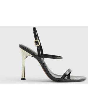 River Island Open Back Heeled Sandals - White