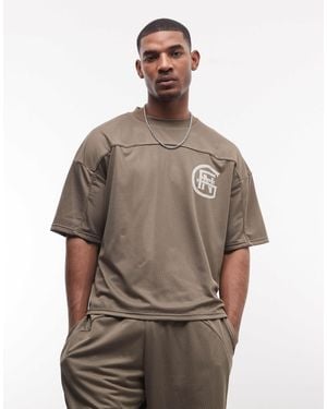 Good For Nothing Co-ord Oversized Hockey Jersey - Brown
