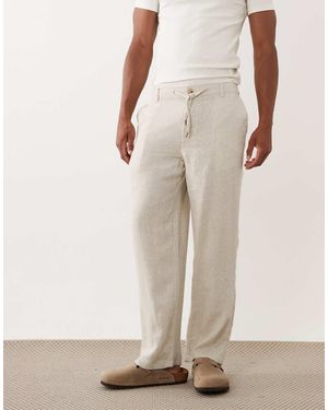 Jack & Jones Drawstring Tailored Trouser - Natural