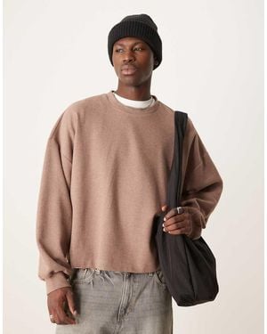 ASOS Extreme Oversized Boxy Lightweight Jumper - Brown