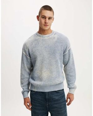 Cotton On Y2K Box Fit Crew Knit - Grey
