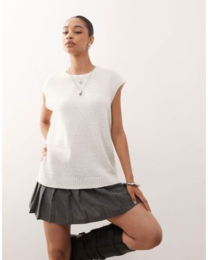 Weekday Pull sans manches - cassé - Blanc