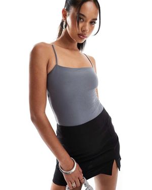 ASOS Body Ceñido De Tirantes Con Diseño De Dos Capas De - Negro