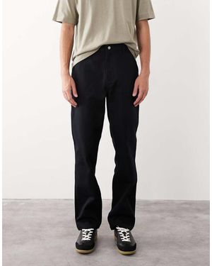 ASOS COLLECTIVE Straight Fit Carpenter Trousers - Natural