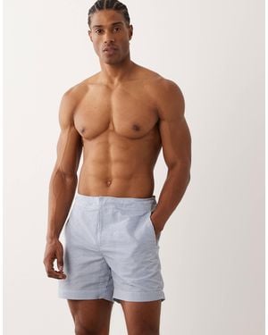 ARKET Seersucker Swim Shorts - Blue