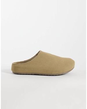 Glamorous – mule-clogs aus wildlederimitat - Weiß