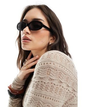 Monki Oval Sunglasses - Black