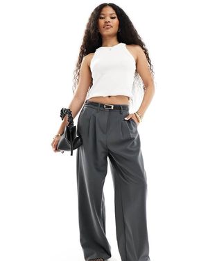 Vero Moda Pantaloni Dad A Fondo Ampio Grigi - Blu