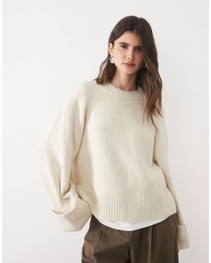 Aware Pullover mit weiten ärmeln - Natur
