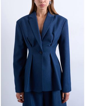 TOPSHOP Co Ord Extreme Cinched Waist Blazer - Blue