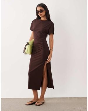 Cotton On Twist Tee Midi Dress - Brown