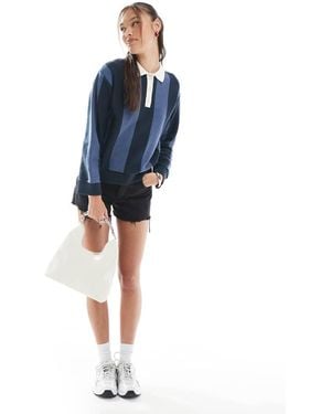 Cotton On Cotton Long Sleeve Polo - Blue
