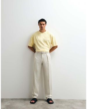 ASOS Smart Belted Wide Leg Trousers - White