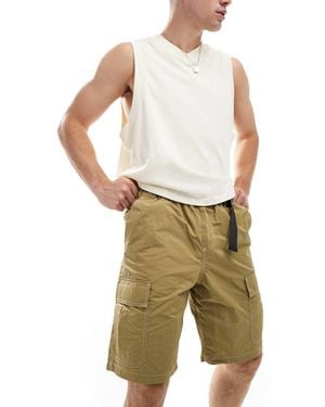 ASOS Cargo Short With Belt Detail - Metallic