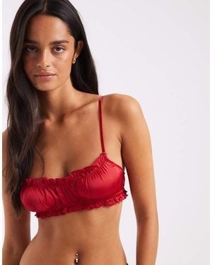 Free People Sleigh All Day Bralette - Red