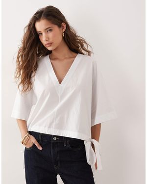 ARKET – kurzärmlige bluse - Weiß