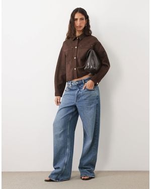 Jdy Faux Suede Overshirt - Brown