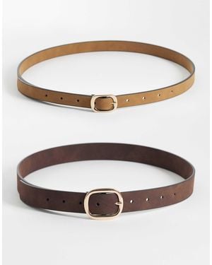 ASOS 2 Pack Waist And Hip Belts - Multicolour
