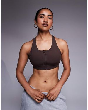 4505 Icon High Support Active Sports Bra With Removable Padding - Grey