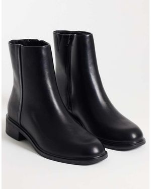 ASOS Angus Nette Platte Enkellaarzen - Zwart