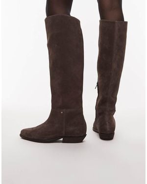 Bronx Stivali Al Ginocchio Stile Equitazione - Marrone