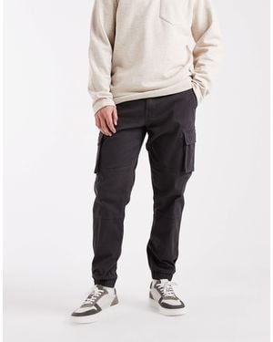 Only & Sons Tapered Fit Cargo With Cuffed Bottom - Gray