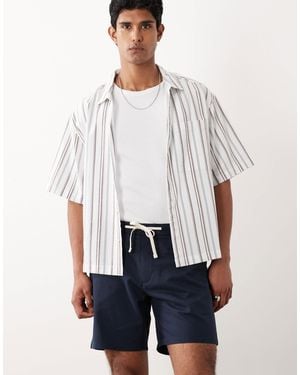 Mango Cotton Mix Draw String Shorts - White