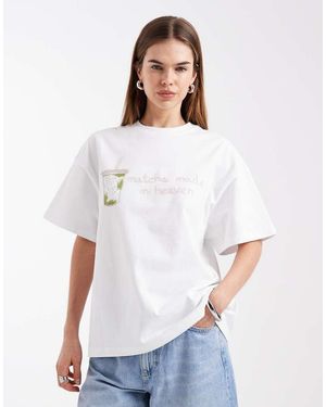 Six Stories Cotton Embellished 'Matcha Made - White