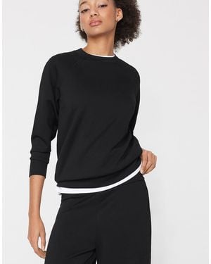 Tezenis Soft Touch Round Neck Sweatshirt - Black