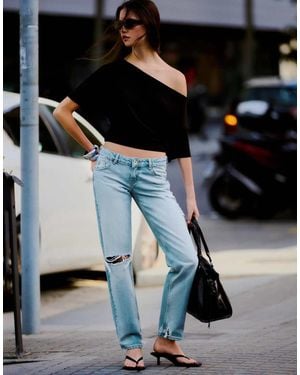 Bershka Low-rise Jeans - Black
