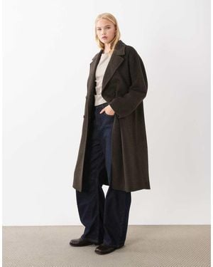 Mango Cappotto Midi Doppiopetto - Marrone