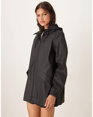 Jdy Longline Hooded Raincoat - Grey