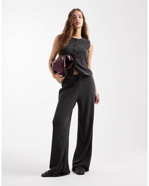 ONLY Lightweight Knitted Pants Co-ord - Grey