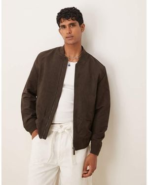Mango Bomber Jacket - Brown