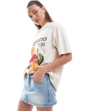 Cotton On Cotton on - mini-jupe ultra-courte en jean - rush - Blanc