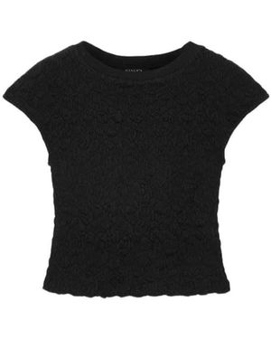 AllSaints Luna Camiseta Arrugada Negra - Negro