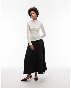 ASOS Tailored Circle Maxi Skirt - White